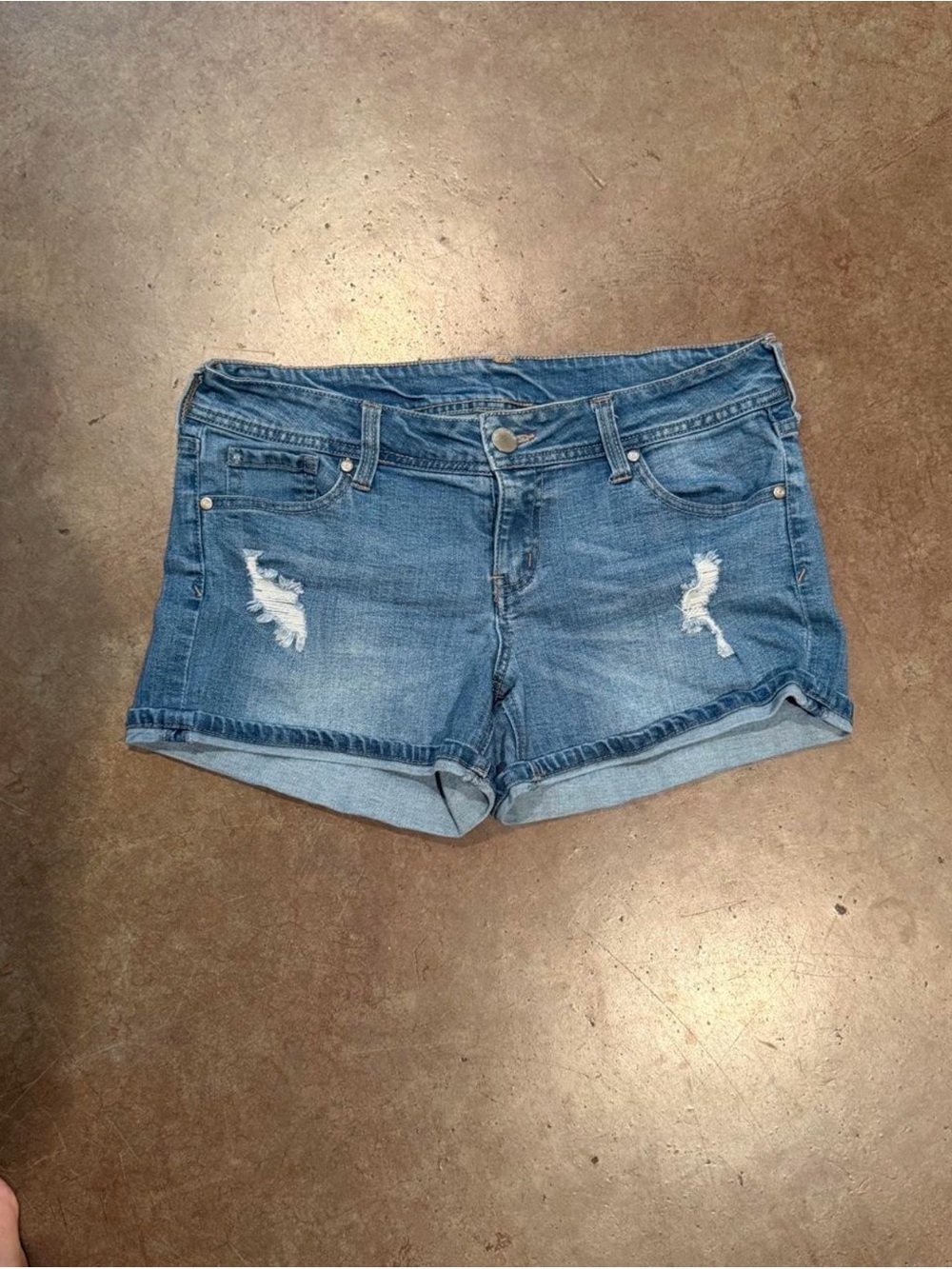 CPJ Denim Distressed Shorts, Size 9